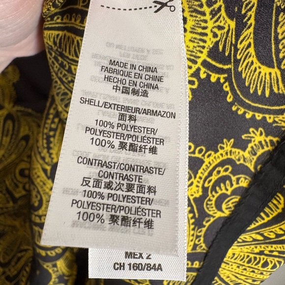 Juicy Couture Sz 2 Black Yellow Back Zip Polyester Sheath Dress - Picture 4 of 6